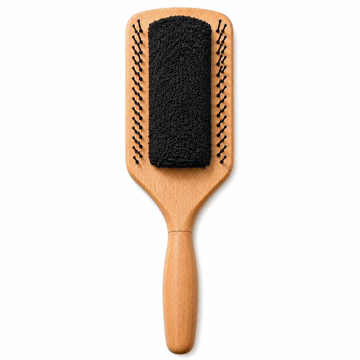 Brosse Plate Bambou 25 cm — Noir