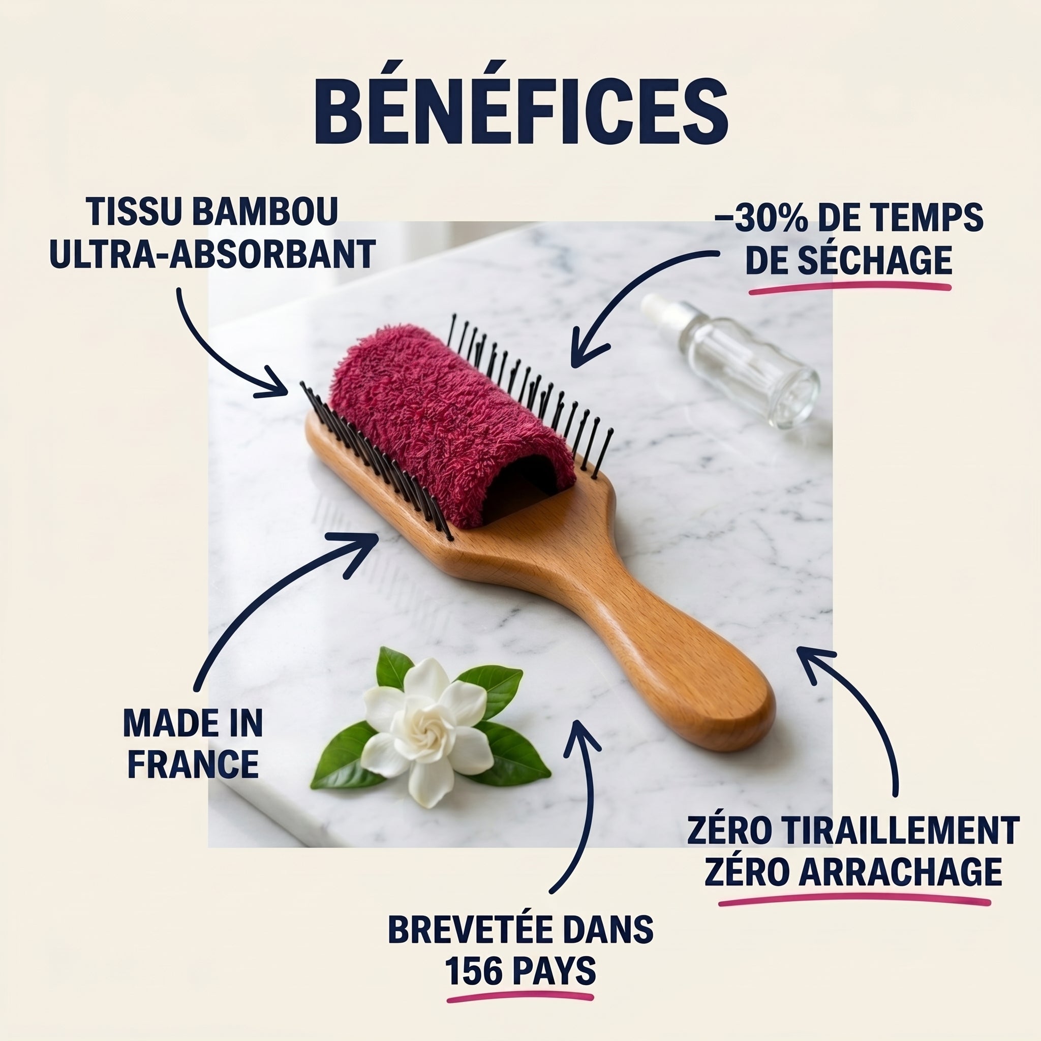 Brosse Plate Bambou