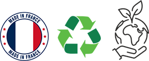 Logos de valorisation - Made in France - Recyclable - Ecologique